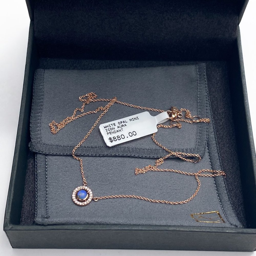Astley Clarke 14K Rose Gold Opal & Diamond Pendant - Picture 2 of 8